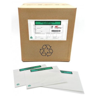 CAJA 1000 SOBRES ADHESIVOS PACK LIST 100% PAPEL 240X170 MM IMPRESO DOCUMENTOS PACKING LIST S2758 F-P (Espera 4 dias) en Huesoi